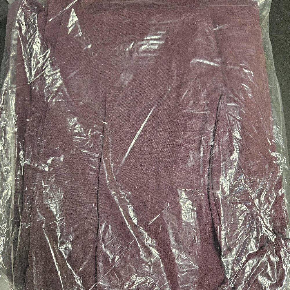 Zenana 3X Purple rolled short sleeve shirt and leggings, style 57023